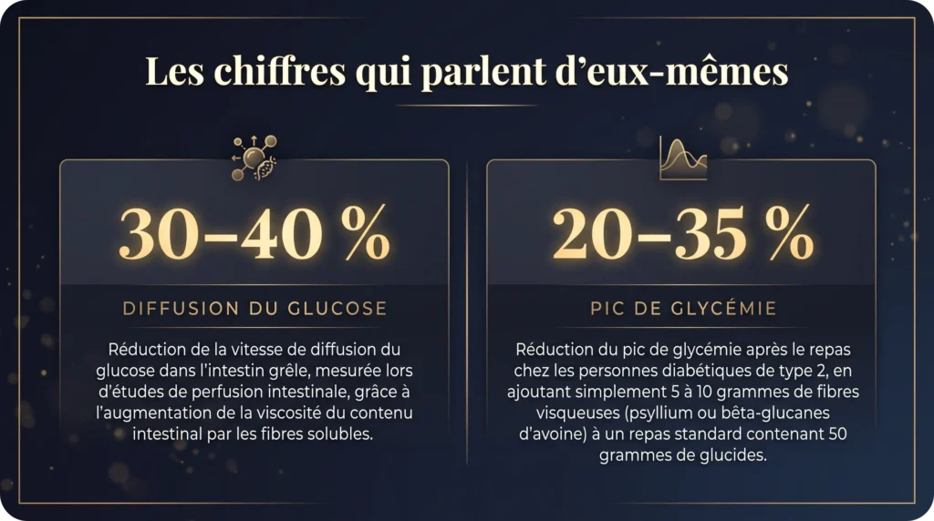 Schéma de la stimulation du GLP-1 naturel par la fermentation des fibres dans le côlon